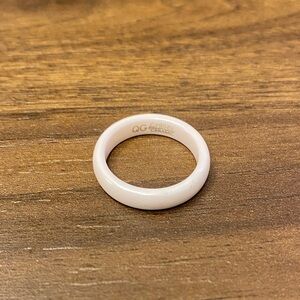QG Chisel Ceramic Light Pink Ring